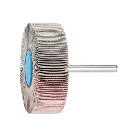 Pferd 2-1/2" x 1" Mounted Flap Wheel - 1/4" Shank - Aluminum Oxide - 320 Grit 45275